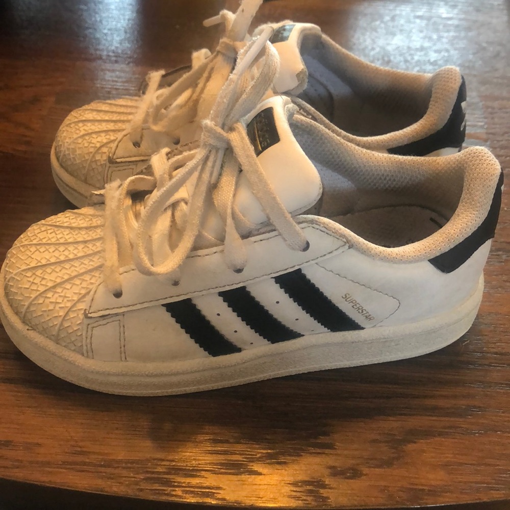 Toddler size 9 Adidas Superstar shoes